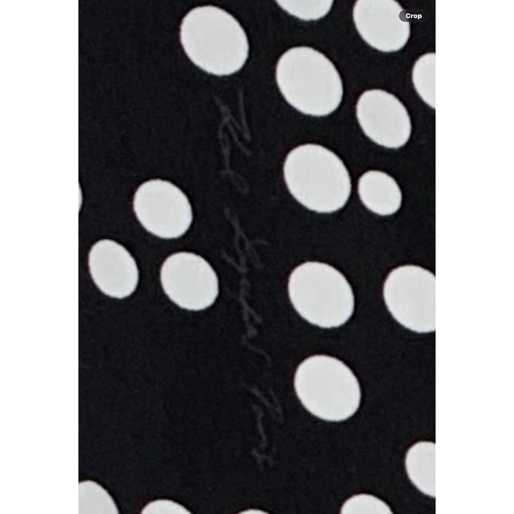 Karl Lagerfeld Paris Black White Polka Dot Tie Neck Dress Lined Size 12 - Picture 8 of 8